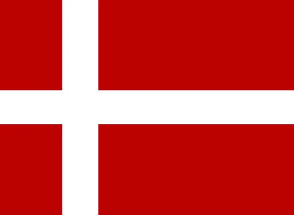 Illustration Flag Denmark Accurate Dimensions Official Colors Symbol Patriotism Freedom — Foto Stock