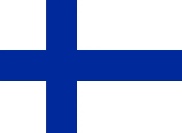 Illustration Flag Finland Accurate Dimensions Official Colors Symbol Patriotism Freedom — стоковое фото