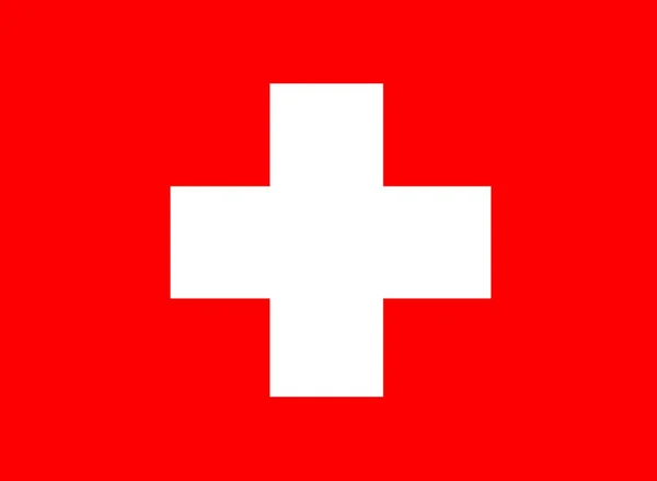 Switzerland Flag National Emblem Graphic Element Illustration Template Design — Fotografia de Stock