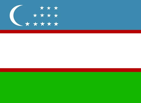 National Flag Uzbekistan Illustration Image — Foto Stock