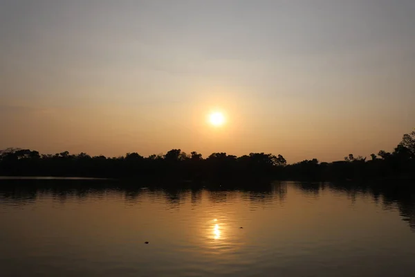 Beautiful Landscape Lake Evening — Stock Photo, Image