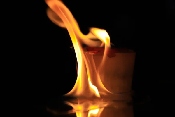 Vlammen Brandende Vlam — Stockfoto