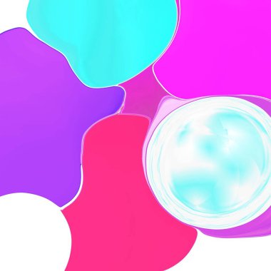 Renkli dairelerin ve üçgenlerin soyut arkaplanı