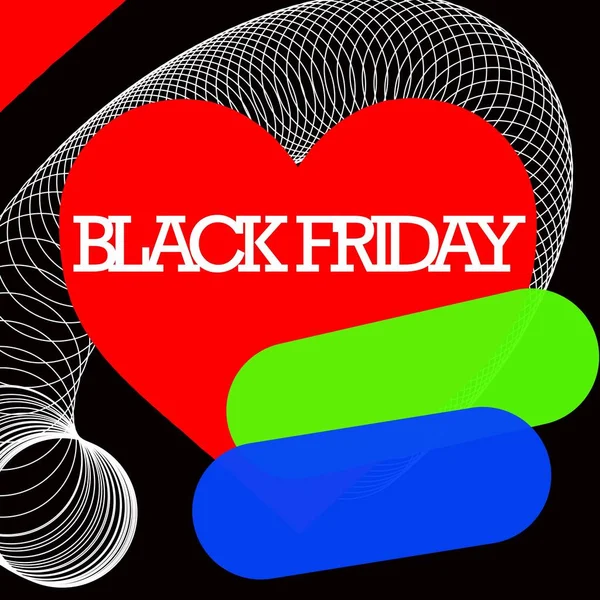 Vector Realistic Isolated Neon Sign Black Friday Lettering Decoration Covering — Stock Photo, Image