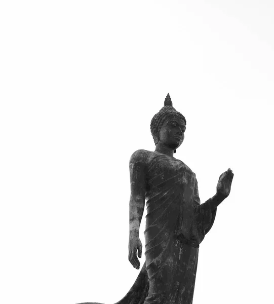 Silhuett Buddha Statyn — Stockfoto