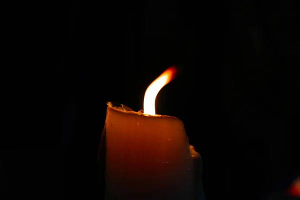 Candel Światło Które Przynosi Jasny — Zdjęcie stockowe