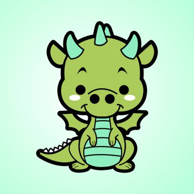 Dragon vektör düz illüstrasyon