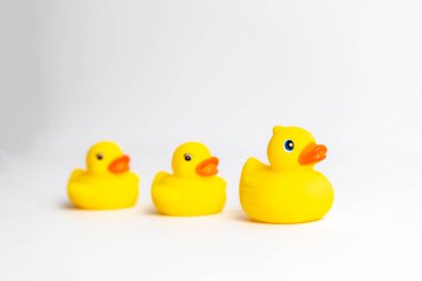 Yellow rubber duck for a kid's bath time