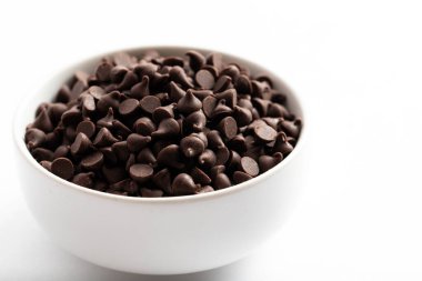 A large quantity of chocolate chips or morsels 