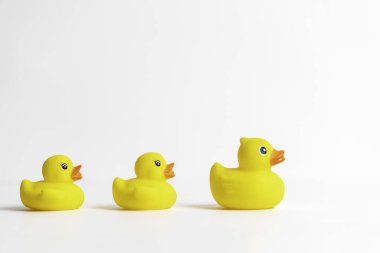 Çocuk banyosu için sarı plastik ördek.