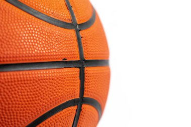 Sade beyaz arka planda turuncu basketbol
