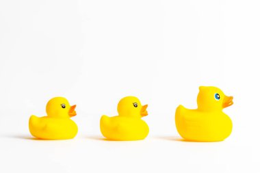 Yellow rubber duck for a kid's bath time