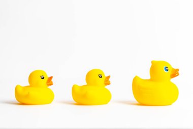 Yellow rubber duck for a kid's bath time