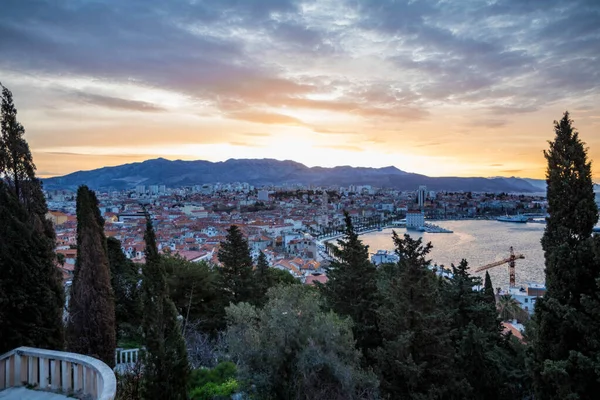 Split Croatia View Sunrise Sunset — Stock Fotó