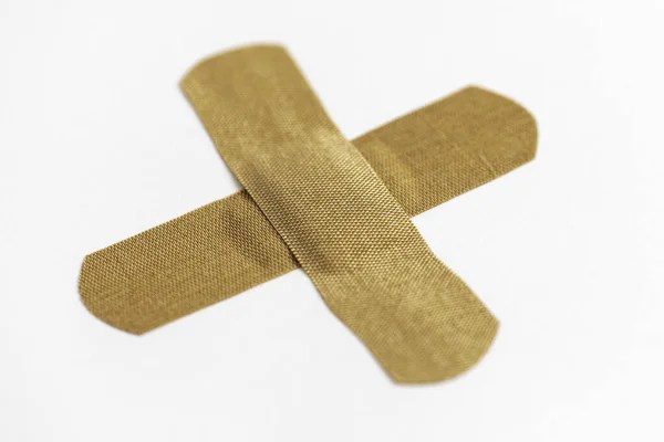 Band Aid Plaster White Background — стоковое фото