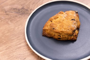 Fresh baked scone shot in a kitchen scene