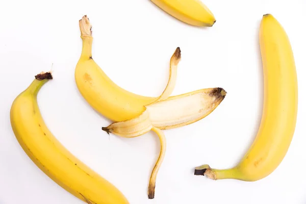 Group of bananas shot on a white background