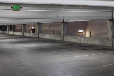 Fully empty parking garage in a city