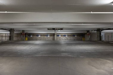 Fully empty parking garage in a city