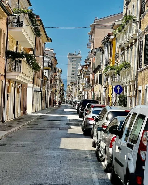 Streetitaly Mountain Sunset City Center — Φωτογραφία Αρχείου