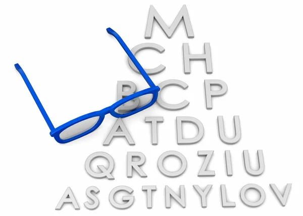 白色背景上的 Oculistic 访问概念 — 图库照片