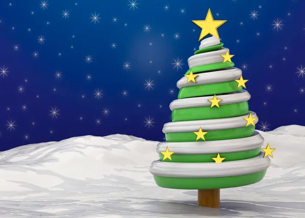 Albero Natale Rendering — Foto Stock