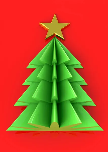 Christmas Tree Render — Stock Photo, Image