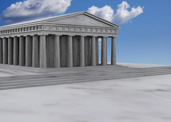 Romeinse Tempel Renderen — Stockfoto