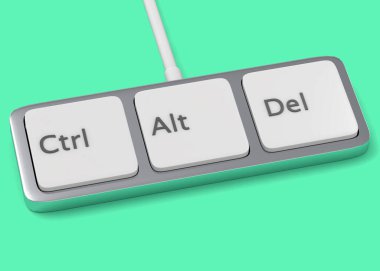 Ctrl Alt Del - Asgari Klavye kavramı - 3D
