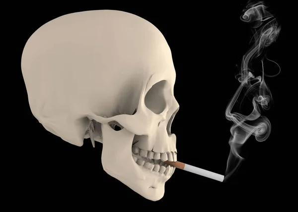吸烟致人死亡 3D概念 — 图库照片