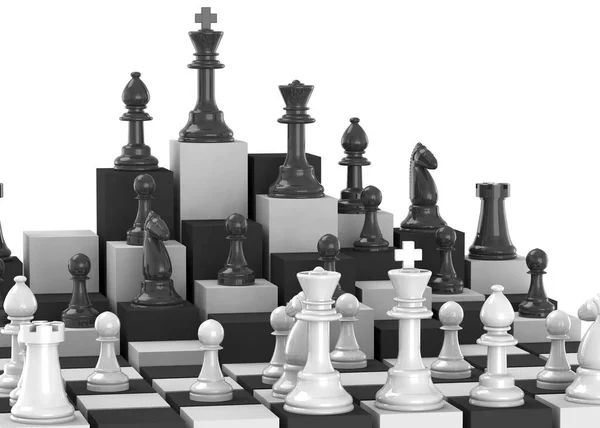 Шахматная Игра Рендеринг — стоковое фото