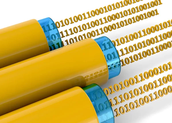 Cable Binary Numbers — 스톡 사진