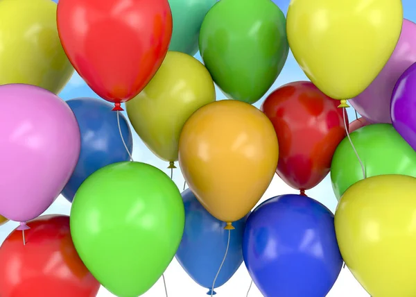 Kleurrijke Ballon Renderen — Stockfoto