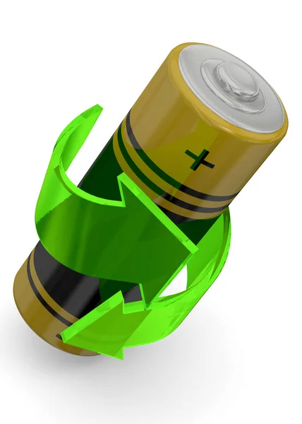Batterie Recycling Konzept — Stockfoto