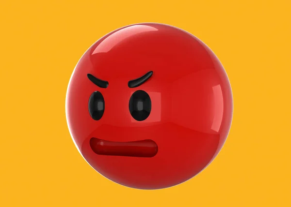 Angry Emoticon Icon — Stock Photo, Image