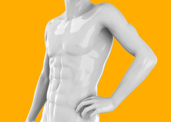 Abs Einer Statue Auf Pop Art Hintergrund — Stockfoto