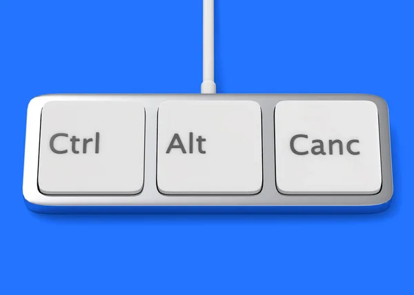 Ctrl Alt Canc Minimalt Tangentbordskoncept — Stockfoto