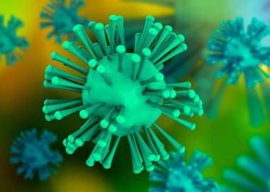 Virüs enfeksiyonunun tehlikesi - 3 boyutlu