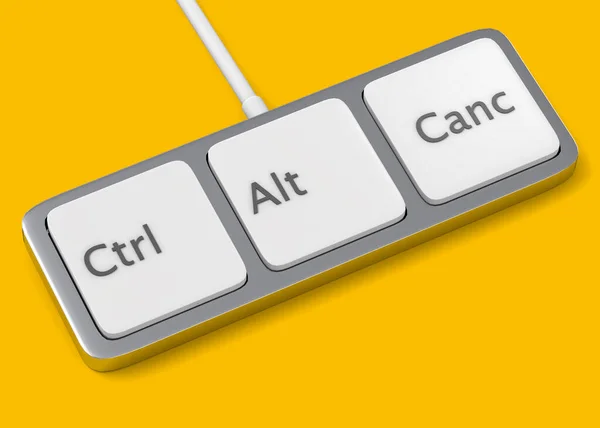 Ctrl Alt Canc Minimalt Tangentbordskoncept — Stockfoto