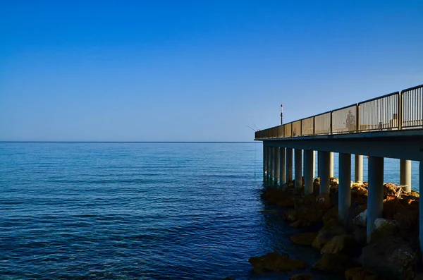 Molo Sul Mar Tirreno Pietra Ligure Italia — Foto Stock