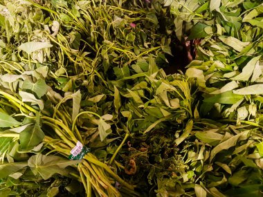 Bir süpermarkette veya geleneksel markette bağlanmış ve satılan sebze koleksiyonu