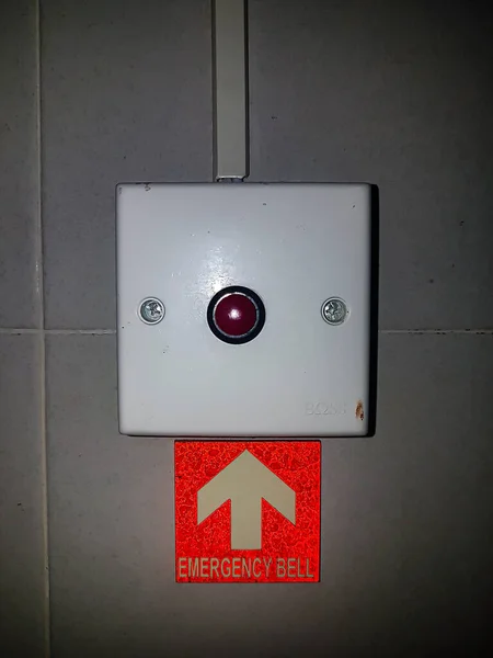 Close Emergency Call Button Installed Wall Hospital Patient Rest Room — Fotografia de Stock