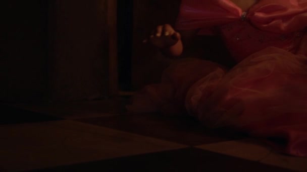 Queen Fainted Floor Eating Poisoned Meal Her Servant Castle — Vídeo de stock