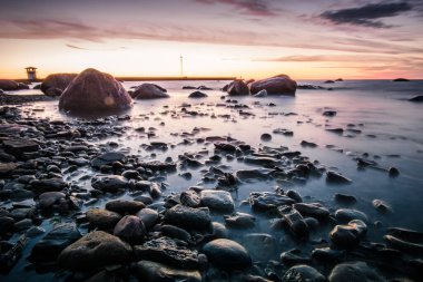 beautiful sunset on the baltic sea. nature