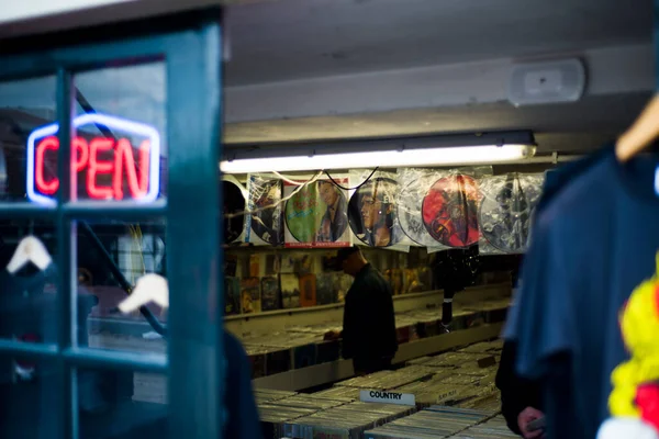 Amsterdam Old Vinyl Music Store — 스톡 사진