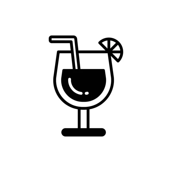 drink icon . outline illustration of cocktail sign. simple pictogram isolated background