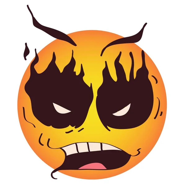 Angry emoji illustration isolated on white background