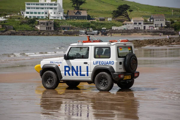 Rnli Royal National Lifeboat Institution Pojazd Ratowniczy Plaży — Zdjęcie stockowe
