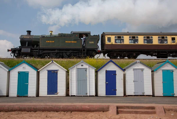 Paignton Devon June 2021 Great Western Rail Steam Train Tracks — Stock Photo, Image