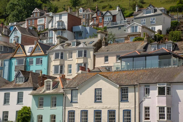 Pastel Tinted Traditional English House Devon Urbanisation Build Hills — Zdjęcie stockowe